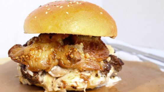 Eggplant Parmesan Cheeseburger